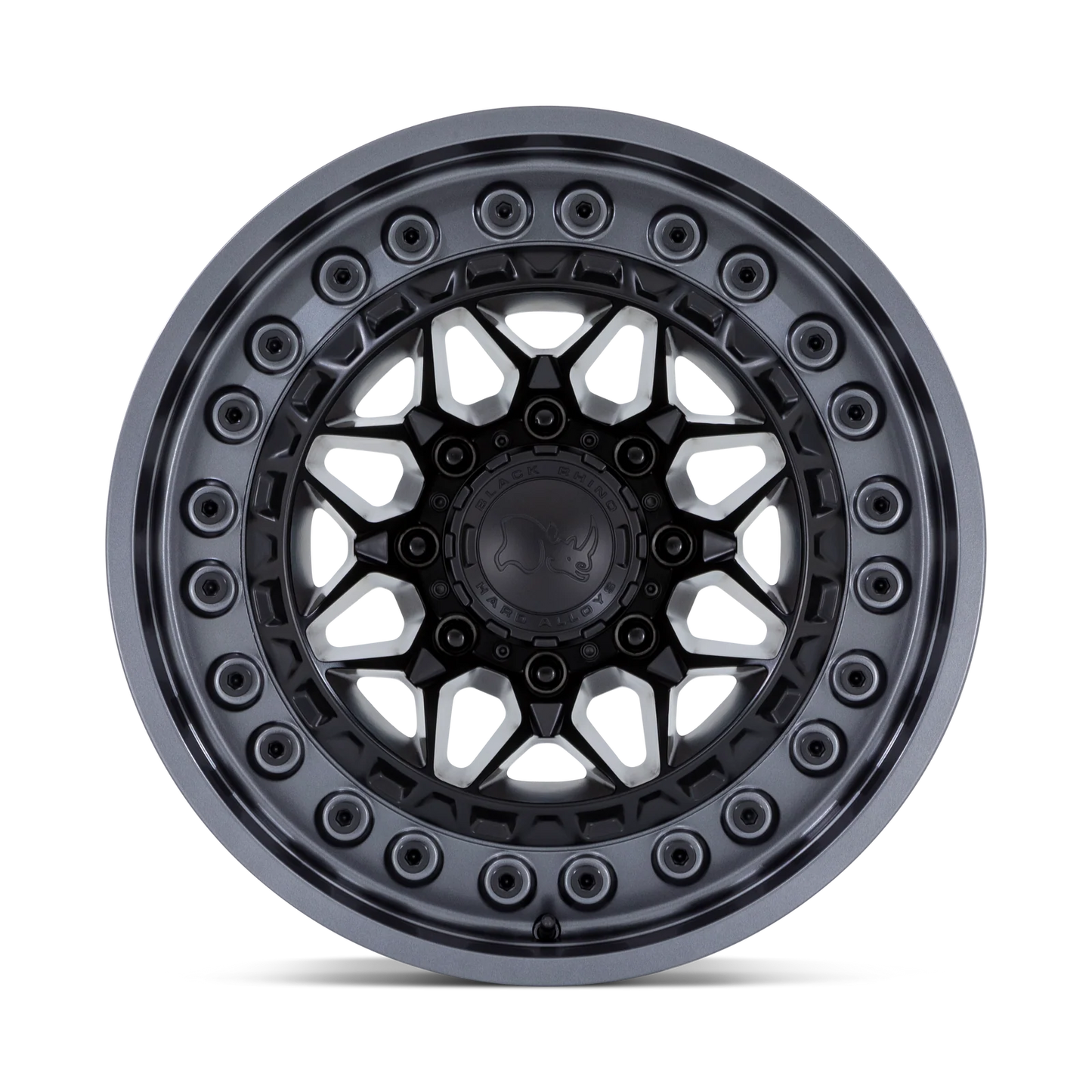 llantas 17x9.0 6x139.7/00 black rhino alpha matte black w/matte gunm - RunaX