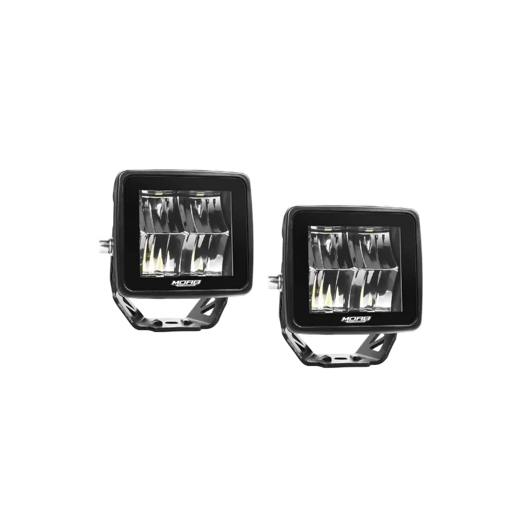 par focos led cuadrado 3" / 40w. incluye tapas protectoras negras - RunaX