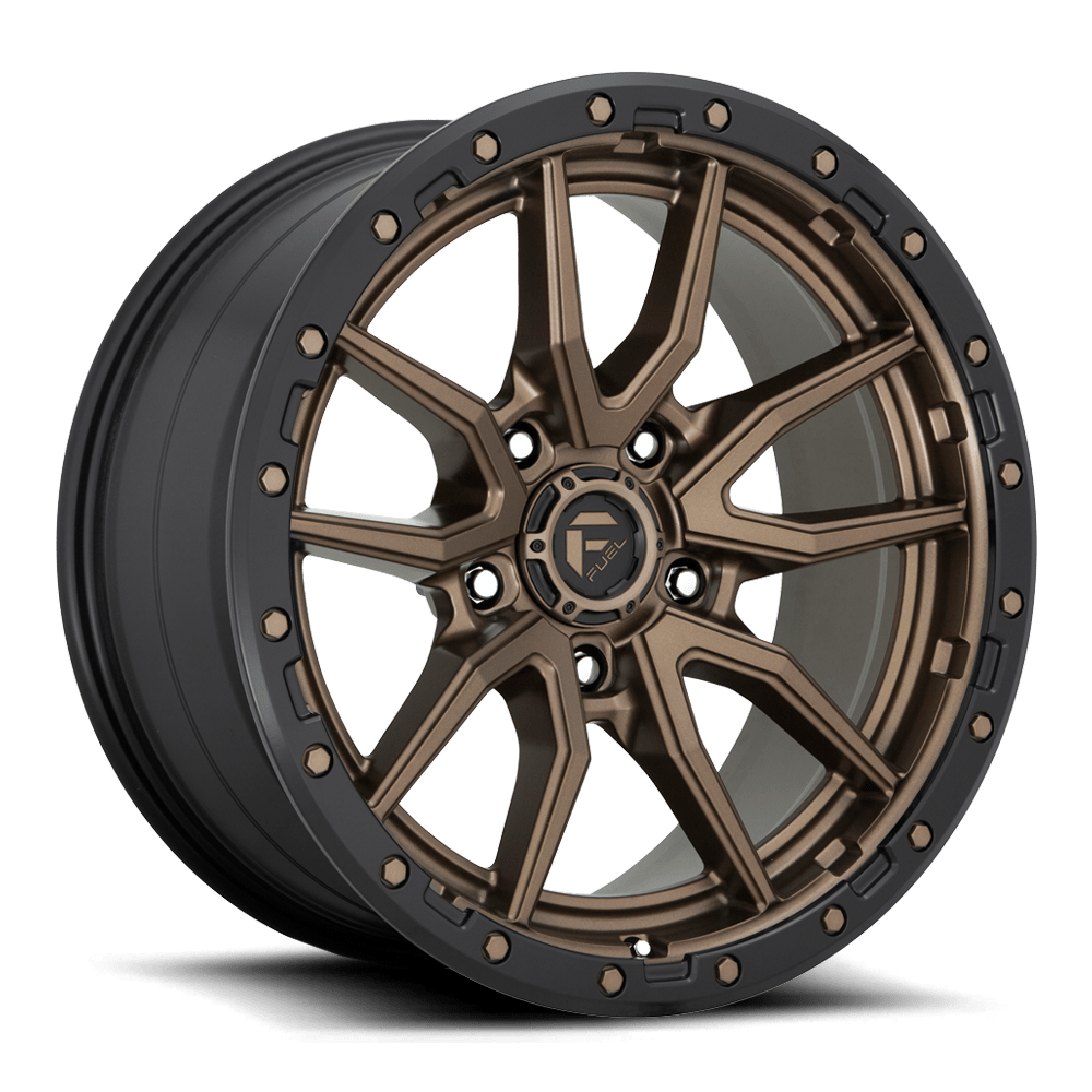 llantas fuel rebel 17x9 5x127 -12 71.5 matte bronze black lip - RunaX