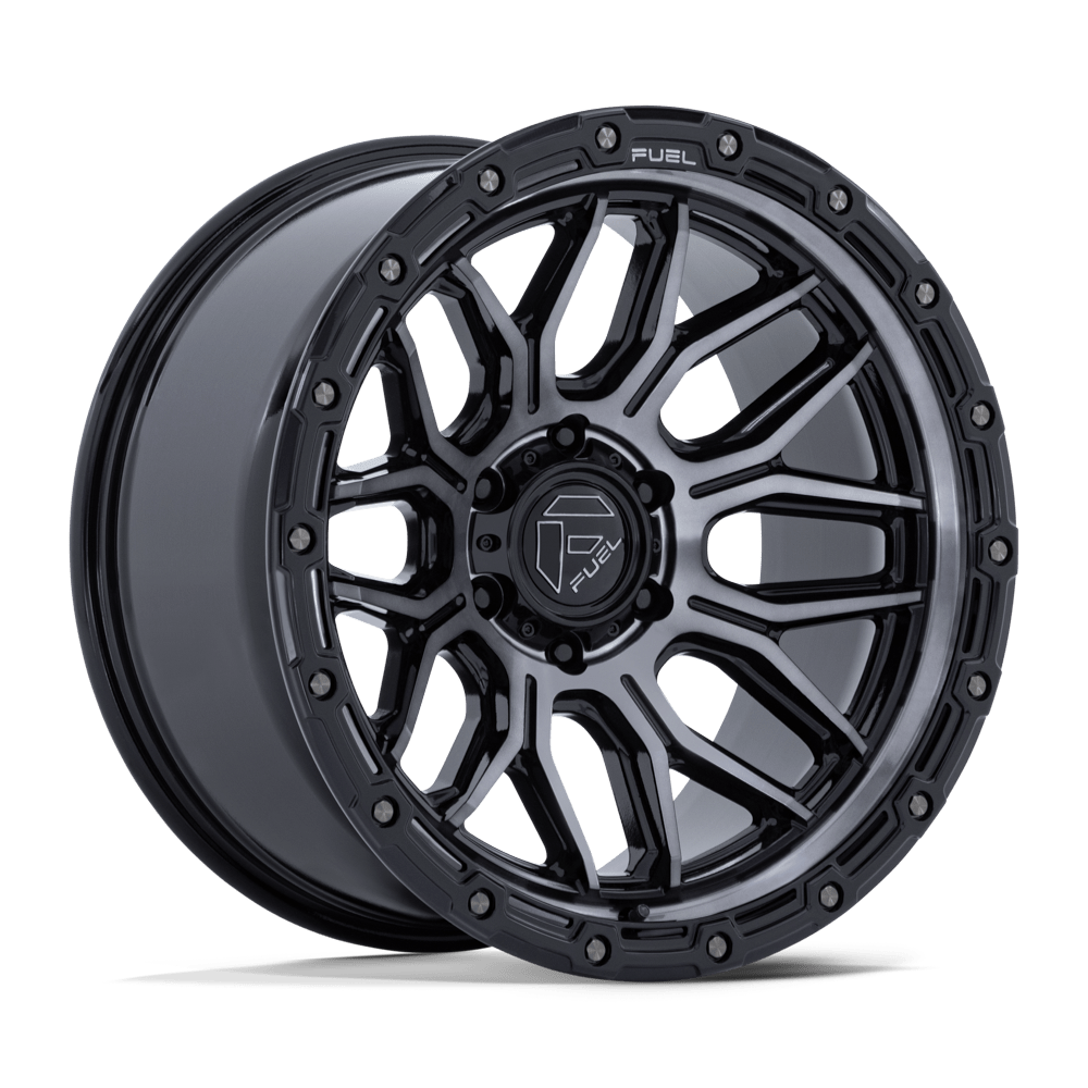 llantas fuel surge 17x9 6x139.7 -12 106.1 gloss black machined w/ gtcc - RunaX