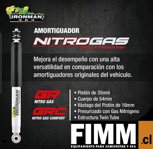 pack de amortiguadores nitrogas - nissan terrano d22 1997+ - RunaX