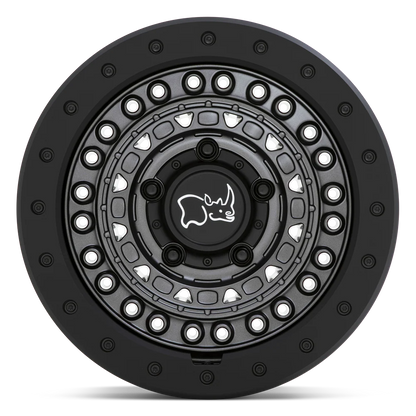 llantas 17x8.5 5x127/-18 black rhino barricade gun black/black rock - RunaX