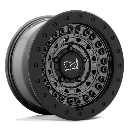 llantas 17x8.5 5x127/-18 black rhino barricade gun black/black rock - RunaX