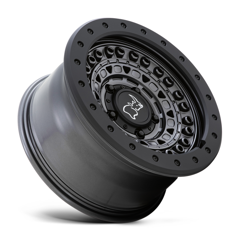 llantas 17x8 5 5x127 18 black rhino barricade gun black black rock - RunaX