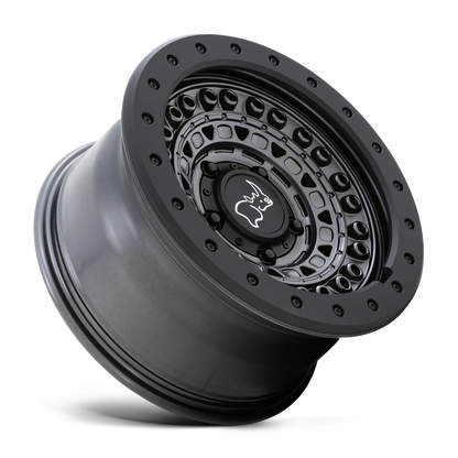 llantas 17x8.5 6x139.7/-18 black rhino barricade gun black/black roc - RunaX