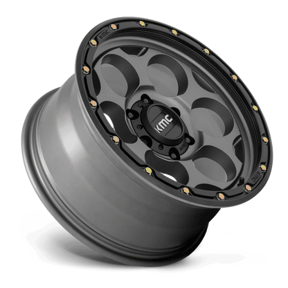 llantas 17x8.5 6x139.7/00 kmc dirty harry satin gray w/blk lip cb106 - RunaX