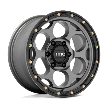 llantas 17x8.5 6x139.7/00 kmc dirty harry satin gray w/blk lip cb106 - RunaX