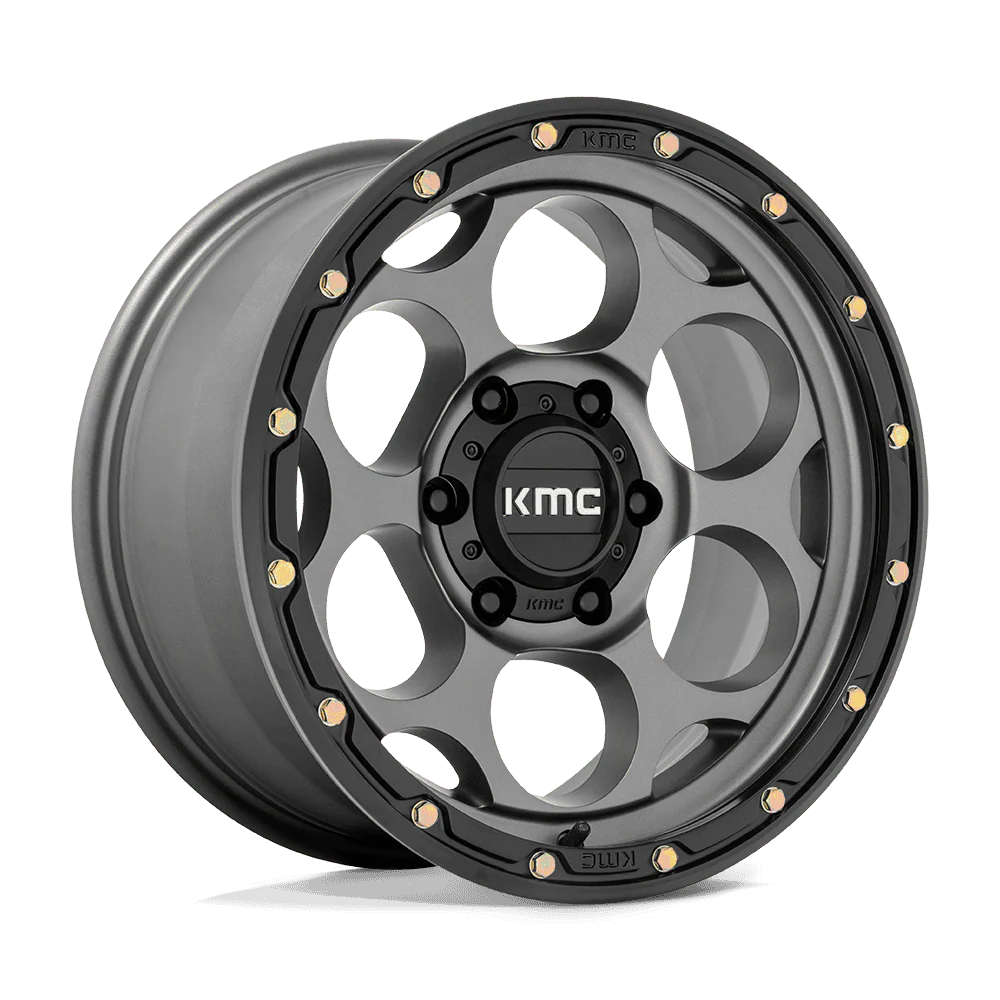 llantas 17x8.5 6x139.7/00 kmc dirty harry satin gray w/blk lip cb106 - RunaX