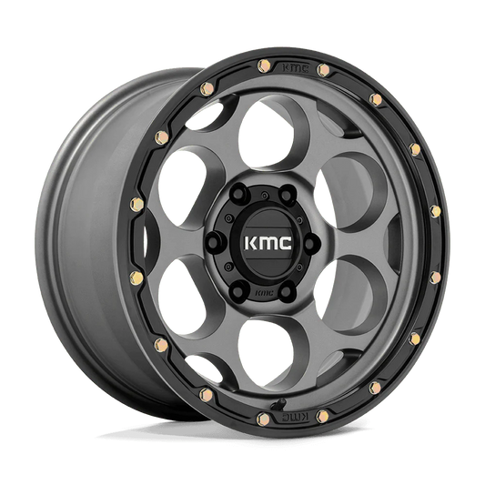 llantas 17x8.5 6x139.7/00 kmc dirty harry satin gray w/blk lip cb106 - RunaX