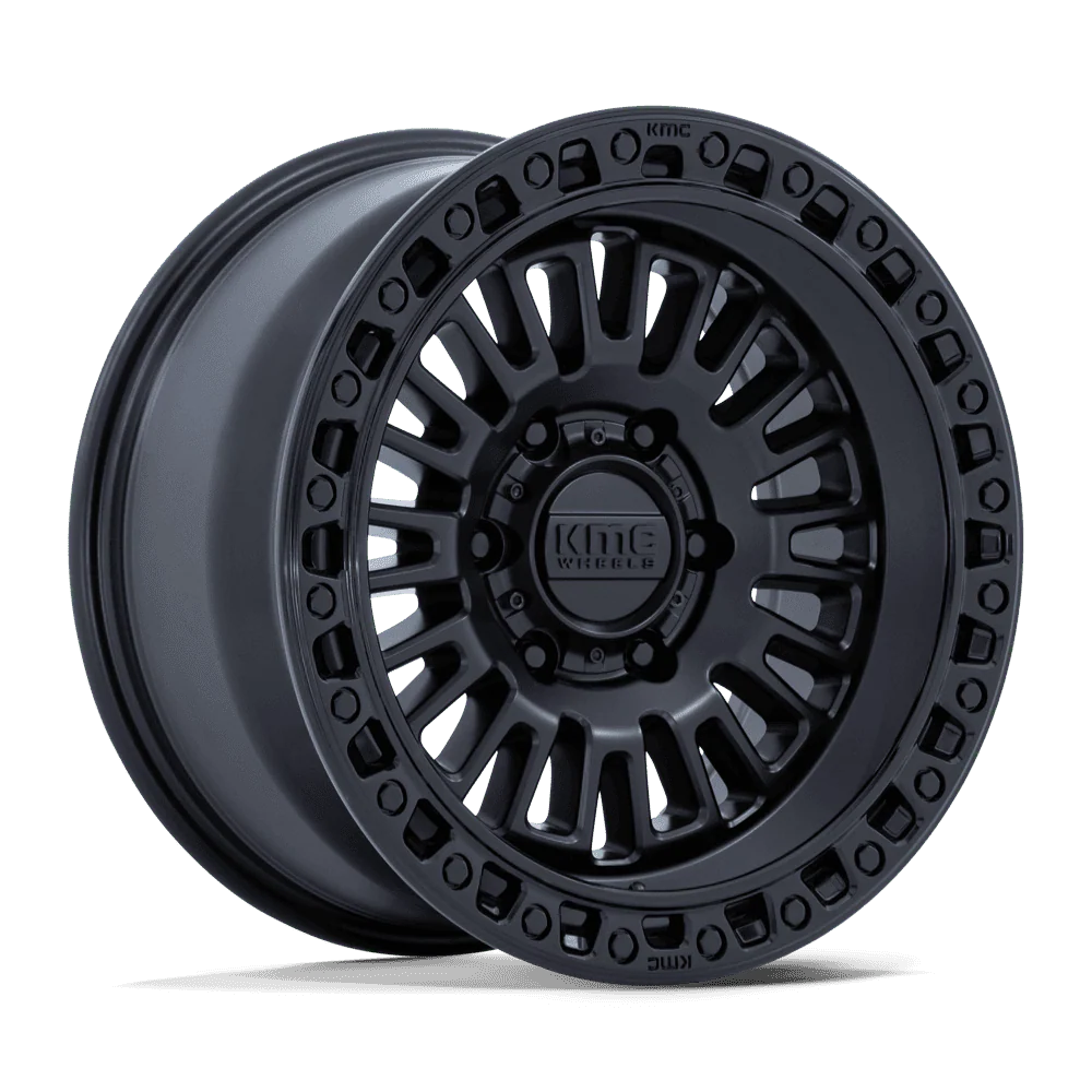 llantas 17x8.5 6x139.7/00 kmc km554 aztec matte black w/gloss black - RunaX