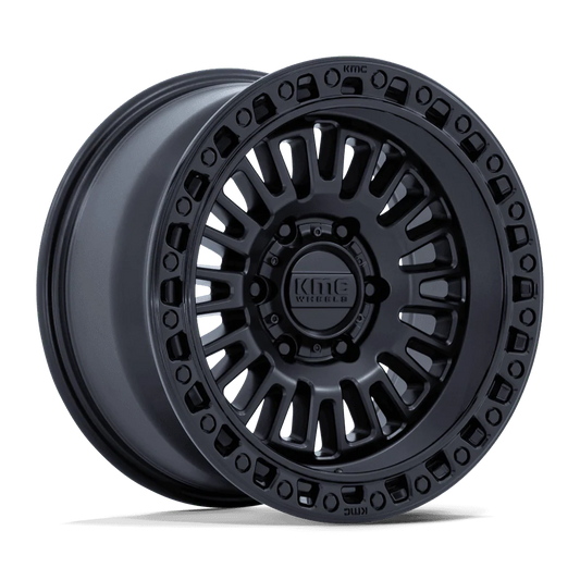 llantas 17x8.5 6x139.7/00 kmc km554 aztec matte black w/gloss black - RunaX