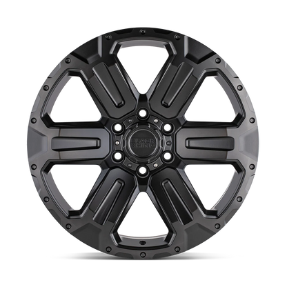 llantas 17x8.5 6x139.7/12 black rhino wanaka matte gunmetal w/brushe - RunaX
