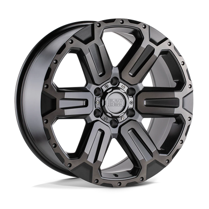 llantas 17x8.5 6x139.7/12 black rhino wanaka matte gunmetal w/brushe - RunaX