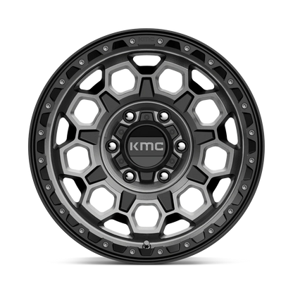 llantas 17x9.0 5x127/-12 kmc trek satin black with gray tint cb71.5 - RunaX