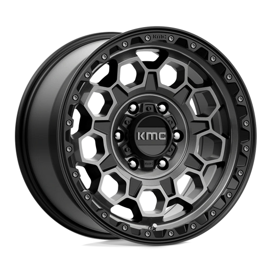 llantas 17x9.0 5x127/-12 kmc trek satin black with gray tint cb71.5 - RunaX