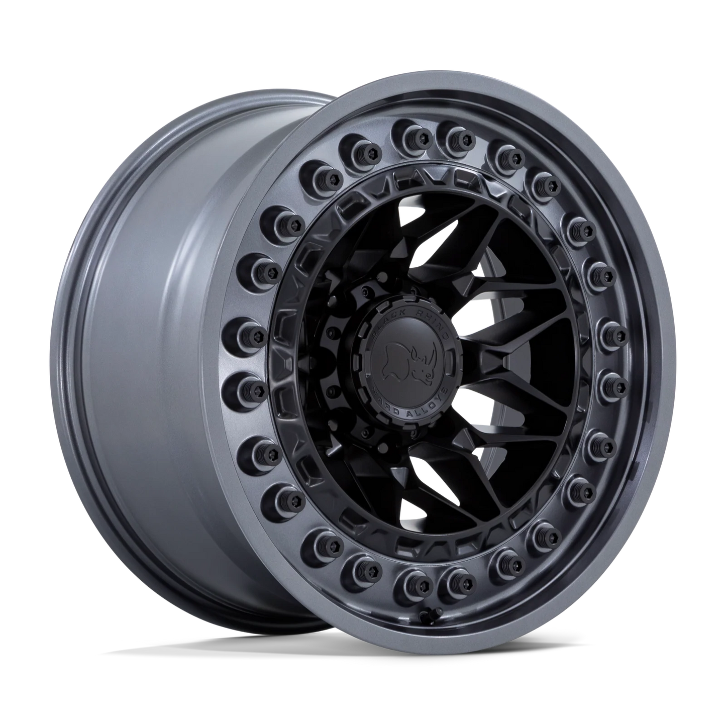 llantas 17x9.0 6x139.7/00 black rhino alpha matte black w/matte gunm - RunaX