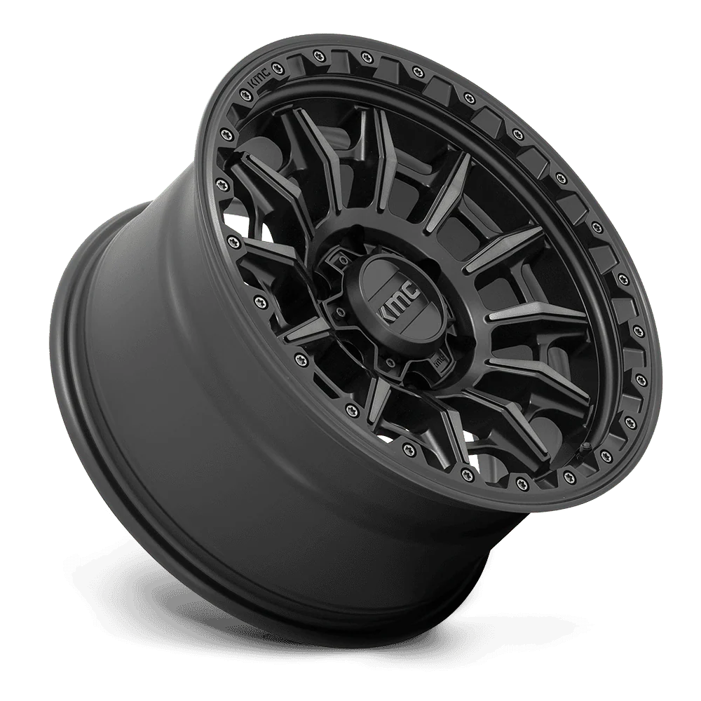 llantas 17x9.0 6x139.7/00 kmc km547 carnage satin black w/gray tint - RunaX