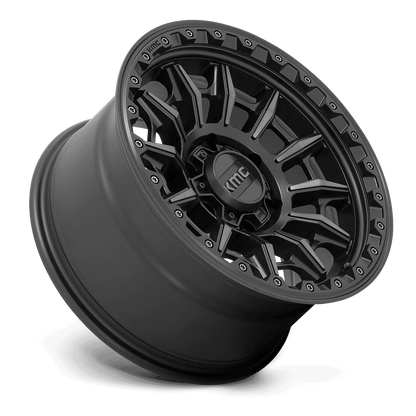 llantas 17x9.0 6x139.7/00 kmc km547 carnage satin black w/gray tint - RunaX