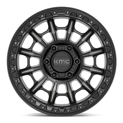 llantas 17x9.0 6x139.7/00 kmc km547 carnage satin black w/gray tint - RunaX