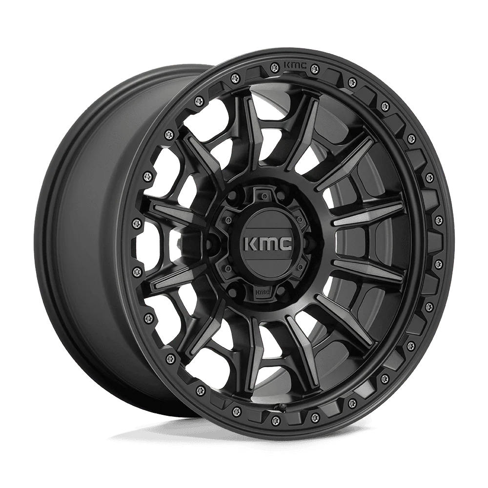 llantas 17x9.0 6x139.7/00 kmc km547 carnage satin black w/gray tint - RunaX