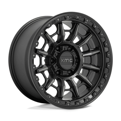 llantas 17x9.0 6x139.7/00 kmc km547 carnage satin black w/gray tint - RunaX
