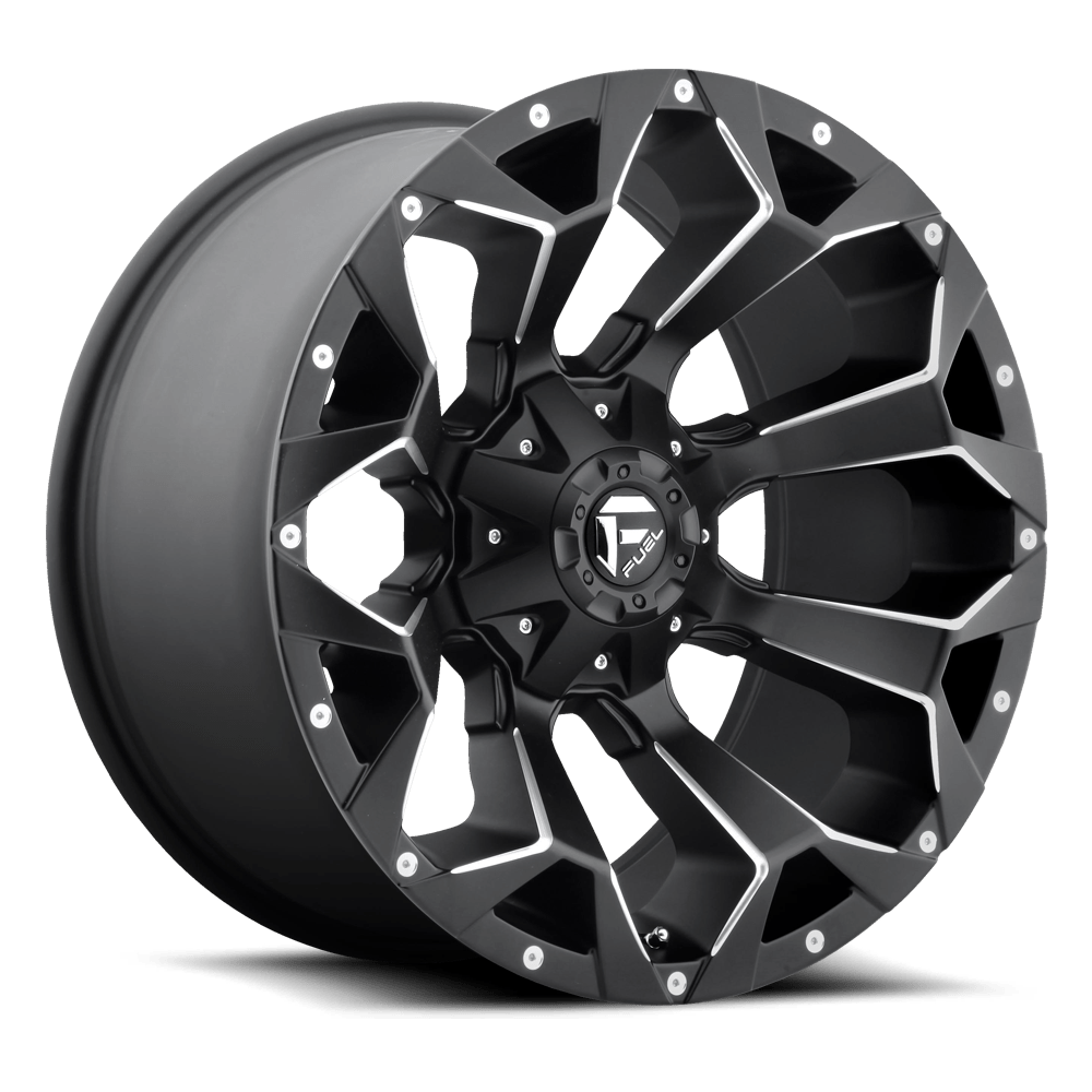 llantas fuel assault 17x9 6x135/139.7 -12 106.1 matte black milled - RunaX