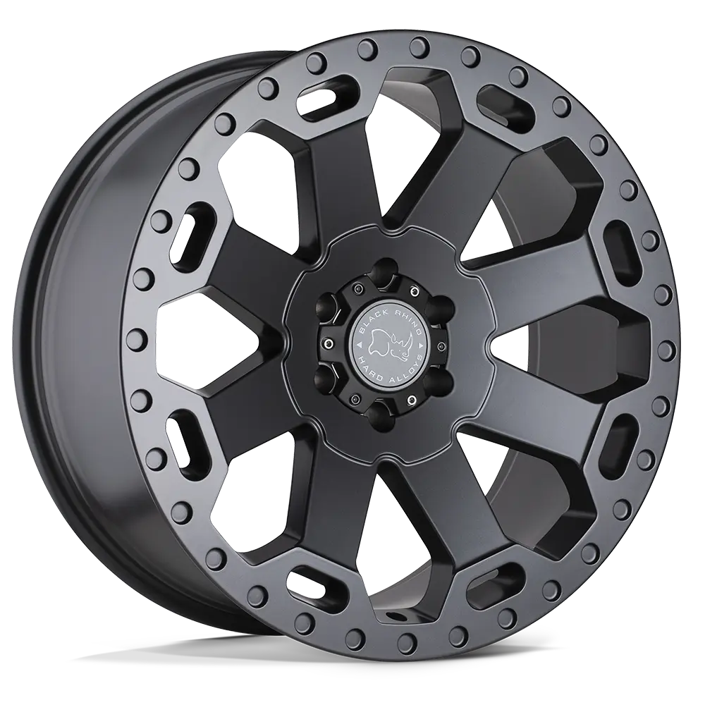 llantas 18x9.0 6x139.7/-12 black rhino warlord matte black w/machine - RunaX