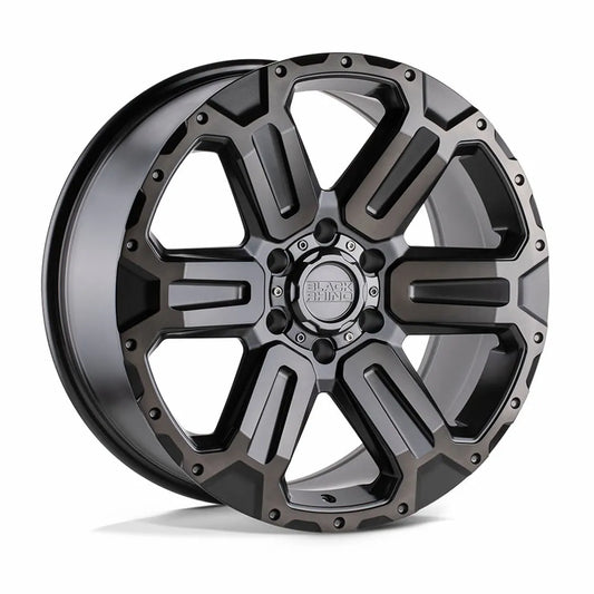 llantas 17x8 5 6x139 7 12 black rhino wanaka matte gunmetal w brushe - RunaX
