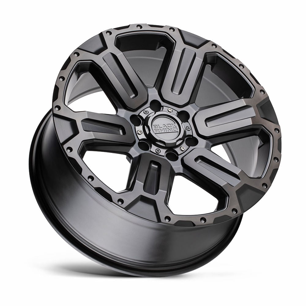 llantas 17x8 5 6x139 7 12 black rhino wanaka matte gunmetal w brushe - RunaX