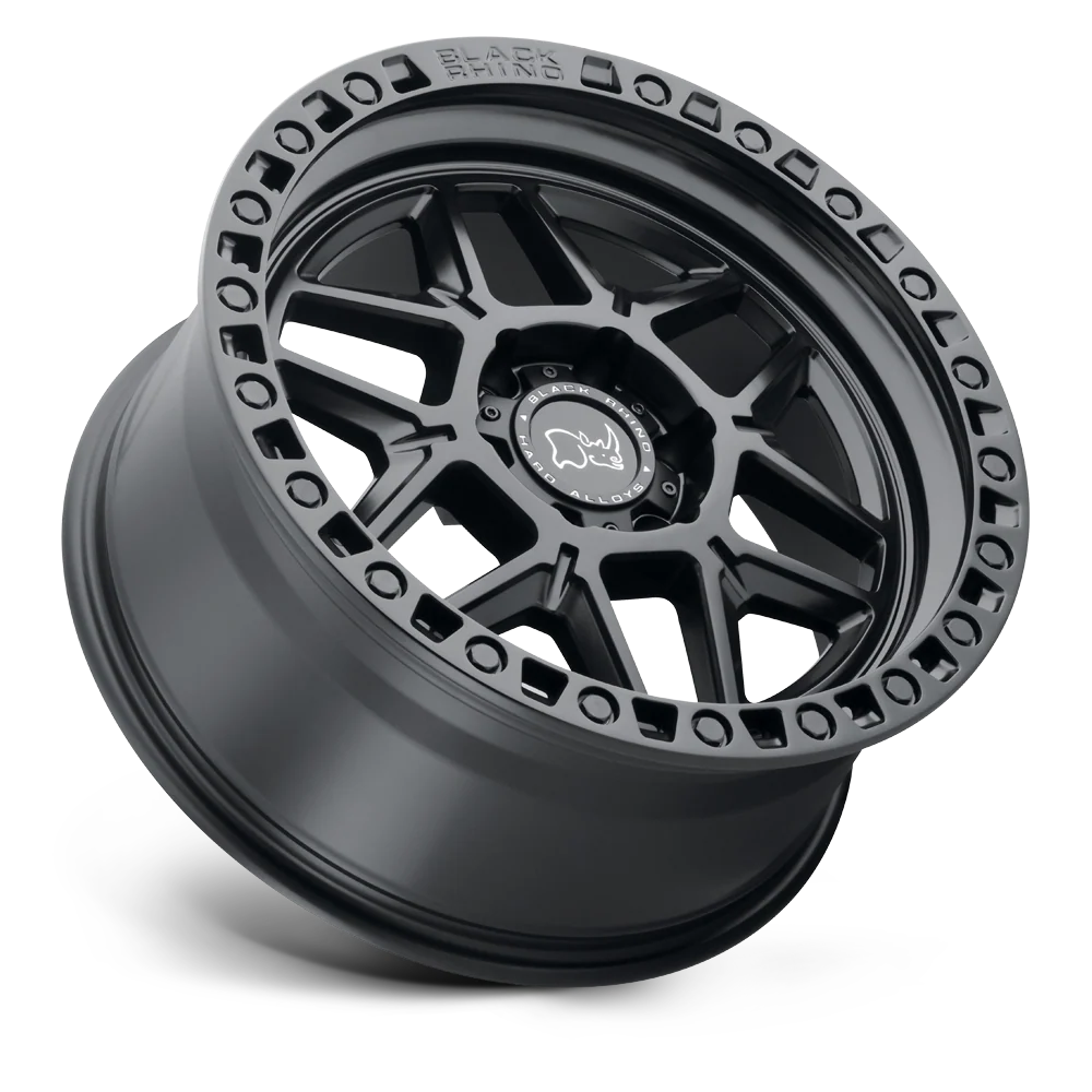 llantas 18x9.0 6x139.7/12 black rhino kelso matte black w/blk bolts - RunaX