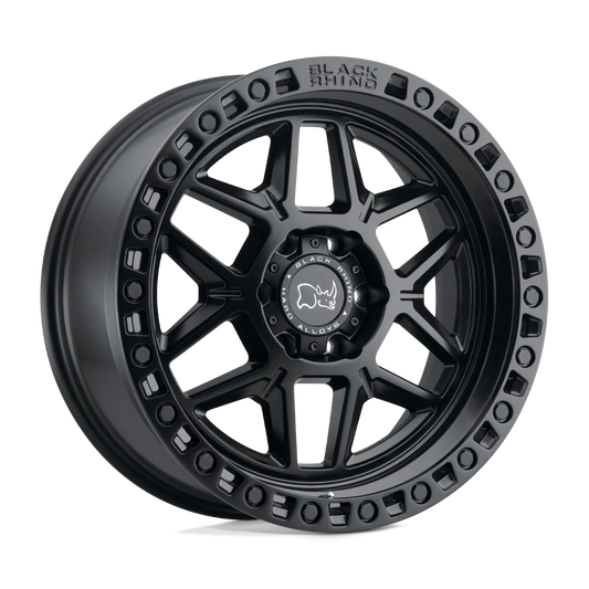 llantas 18x9.0 6x139.7/12 black rhino kelso matte black w/blk bolts - RunaX