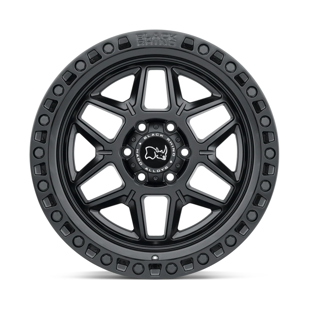 llantas 18x9.0 6x139.7/12 black rhino kelso matte black w/blk bolts - RunaX