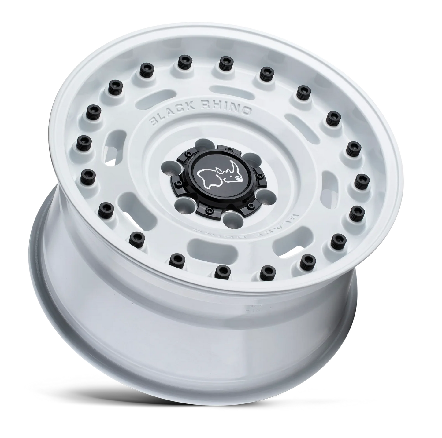 llantas 20x9.5 5x130/25 black rhino axle glos white cb84.1 - RunaX