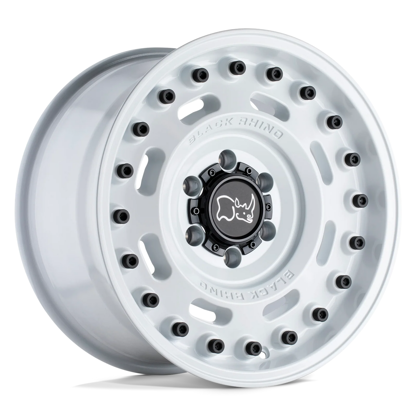 llantas 20x9.5 5x130/25 black rhino axle glos white cb84.1 - RunaX