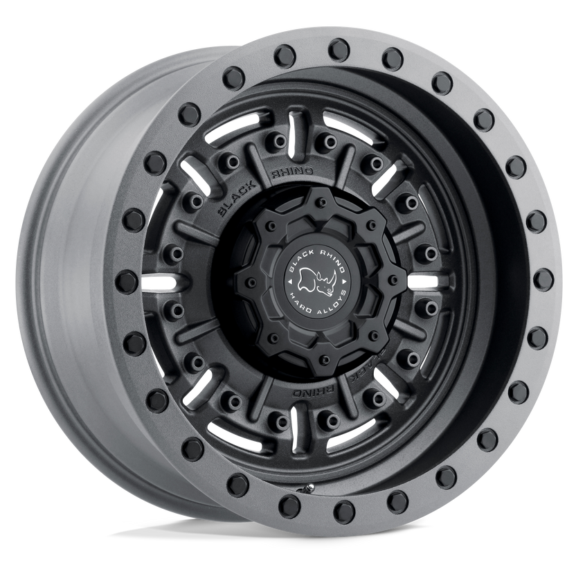 llantas 17x8 5 6x139 7 18 black rhino abrams textured matte gunmeta - RunaX
