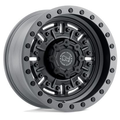 llantas 17x8 5 6x139 7 18 black rhino abrams textured matte gunmeta - RunaX