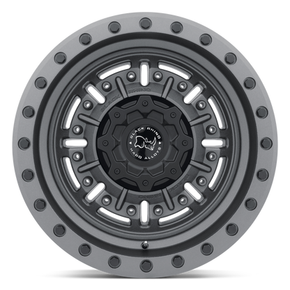 llantas 17x8 5 6x139 7 18 black rhino abrams textured matte gunmeta - RunaX