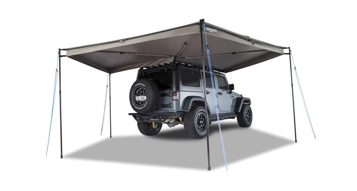 toldo lateral 2,5 mt tipo abanico cubre 270 grados lado copiloto con sistema stow it - RunaX