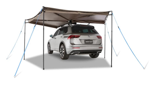 toldo lateral para auto compacto tipo abanico cubre 270 grados lado piloto con sistema stow it - RunaX