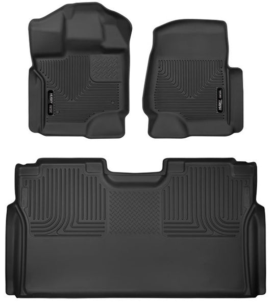 pisos de goma delantero y trasero blando para ford f150 super crew 2016-2021 - RunaX