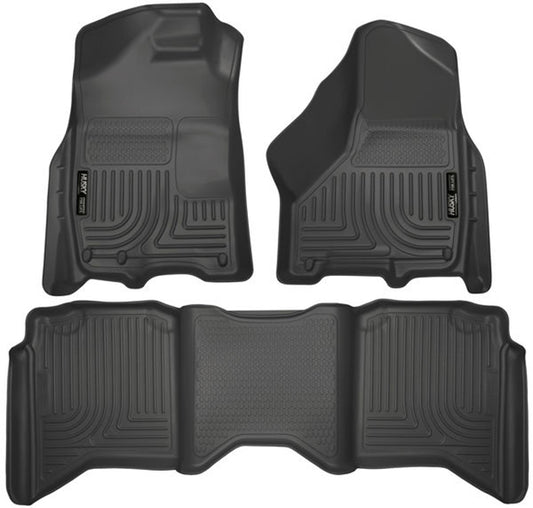 pisos de goma delantero y trasero rígido ram 1500 crew cab 2009-2018 | ram 2500 crew cab 2010-2019 - RunaX