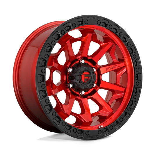 llantas fuel covert 17x9 6x139.7 -12 106.1 candy red black bead ring - RunaX