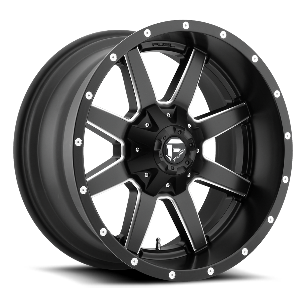 llantas fuel maverick 17x9 6x139.7/135 -12 106.1 matte black milled - RunaX