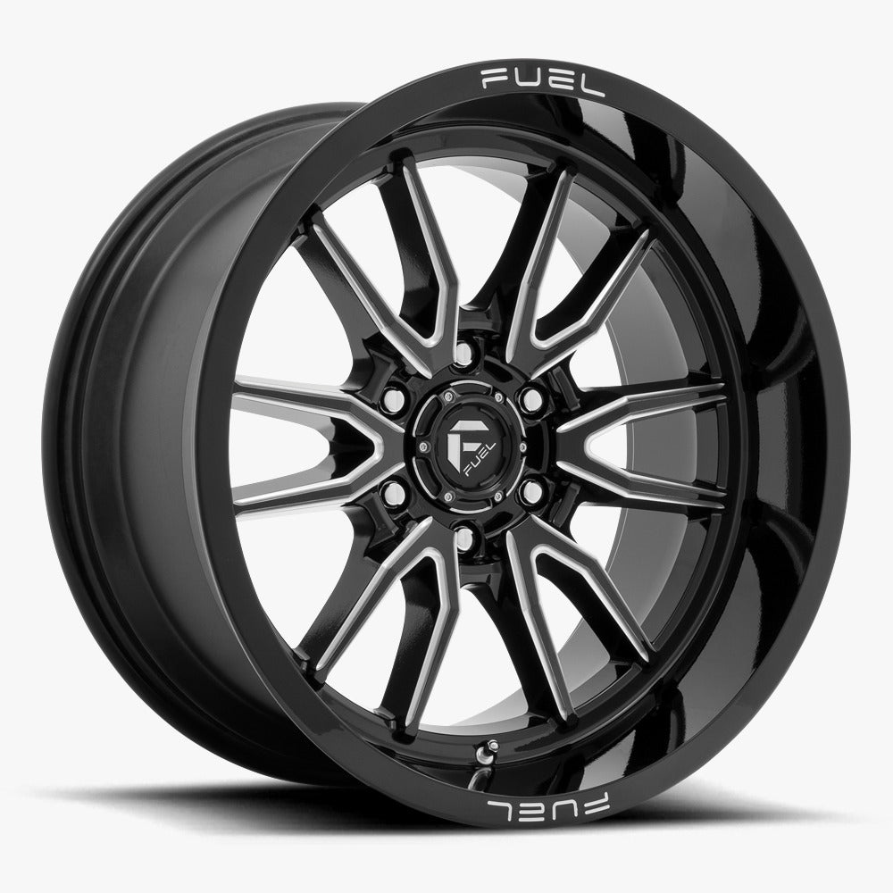 llantas fuel clash 6 17x9 6x139.7 -12 106.1 gloss black milled - RunaX