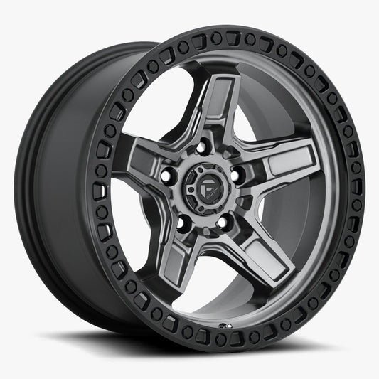 llantas fuel kicker 17x9 5x127 -12 71.5 matte gun metal black lip - RunaX