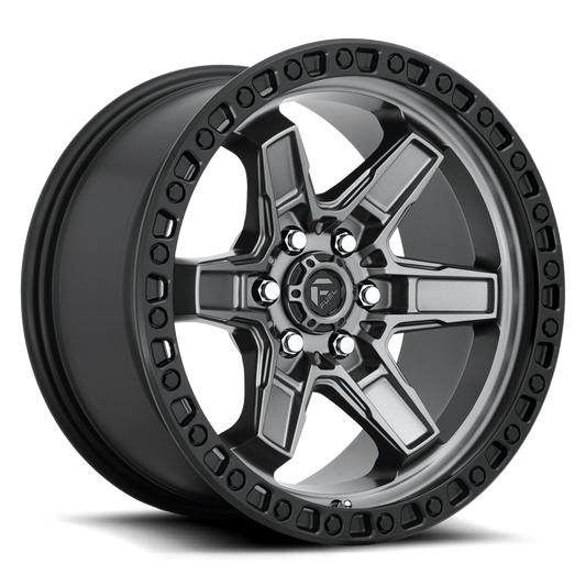 llantas fuel kicker 17x9 6x139.7 -12 106.1 matte gun metal black lip - RunaX