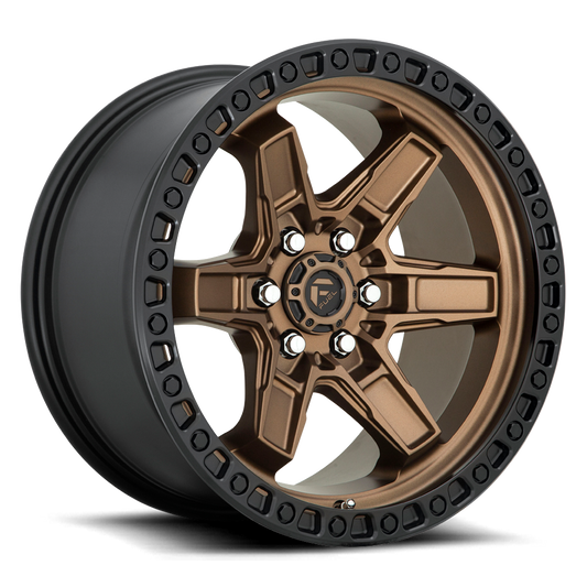 llantas fuel kicker 17x9 6x139.7 -12 106.1 matte bronze black lip - RunaX