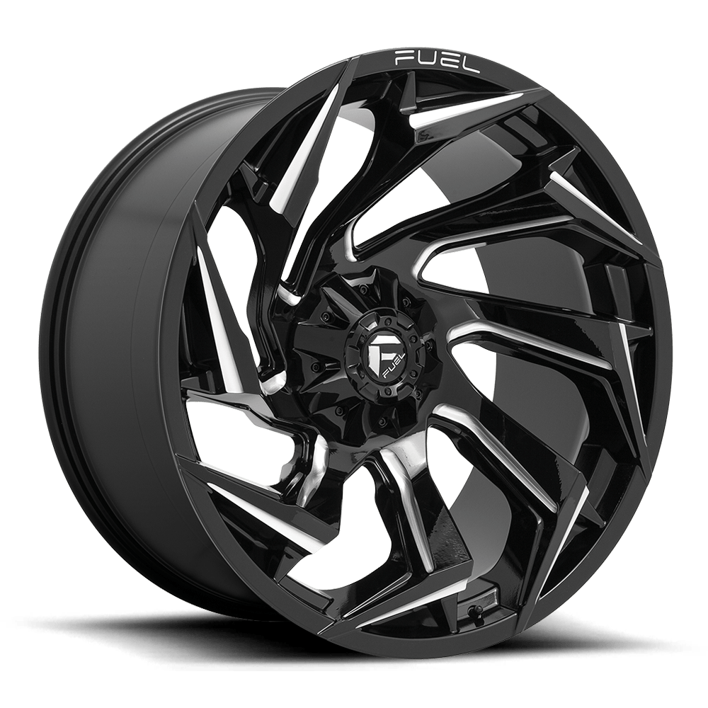 llantas fuel reaction 17x9 5x127/114.3 -12 78 gloss black milled - RunaX