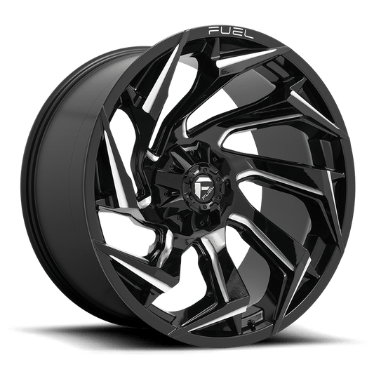 llantas fuel reaction 17x9 5x127/114.3 -12 78 gloss black milled - RunaX