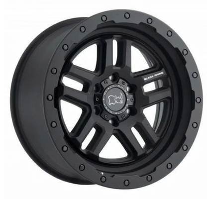 llantas 17x9.5 6x139.7/-18 black rhino barstow matte black - RunaX